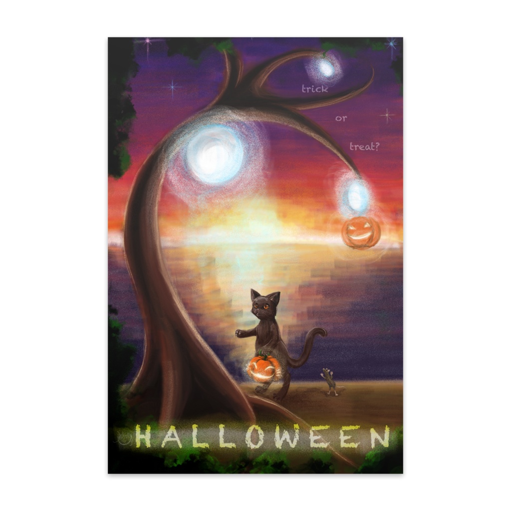 ポストカードセット HALLOWEEN cat and mouse
