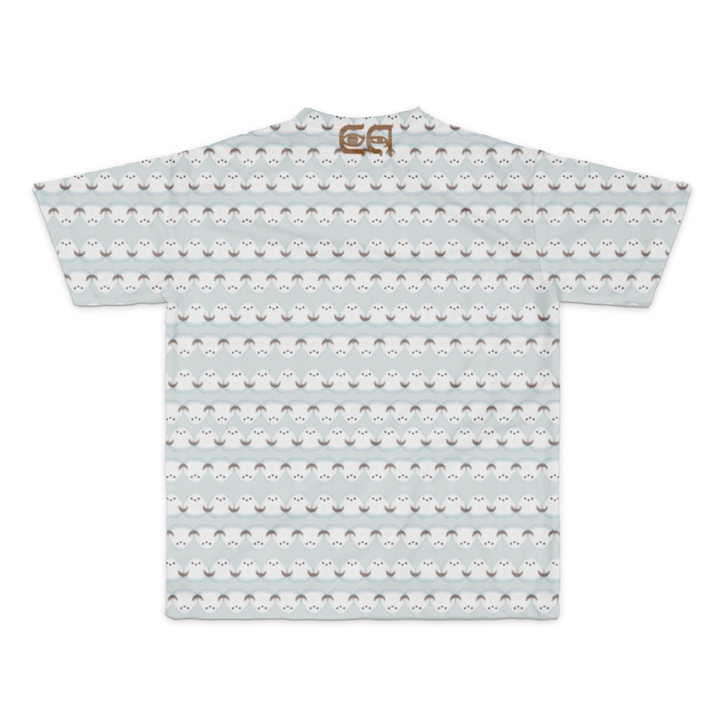 水彩風シマエナガパターンT