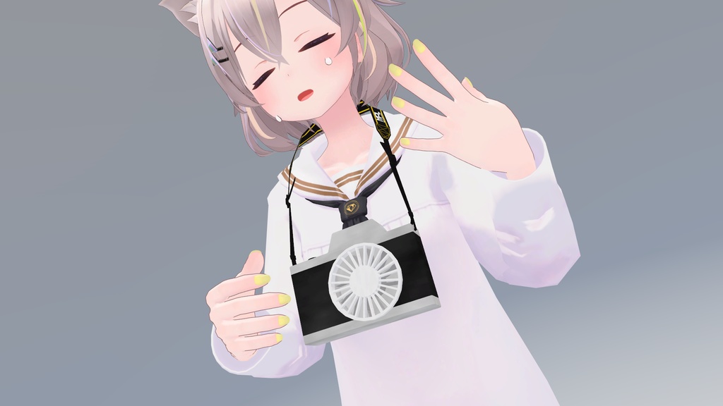 カメラ型首掛けファン