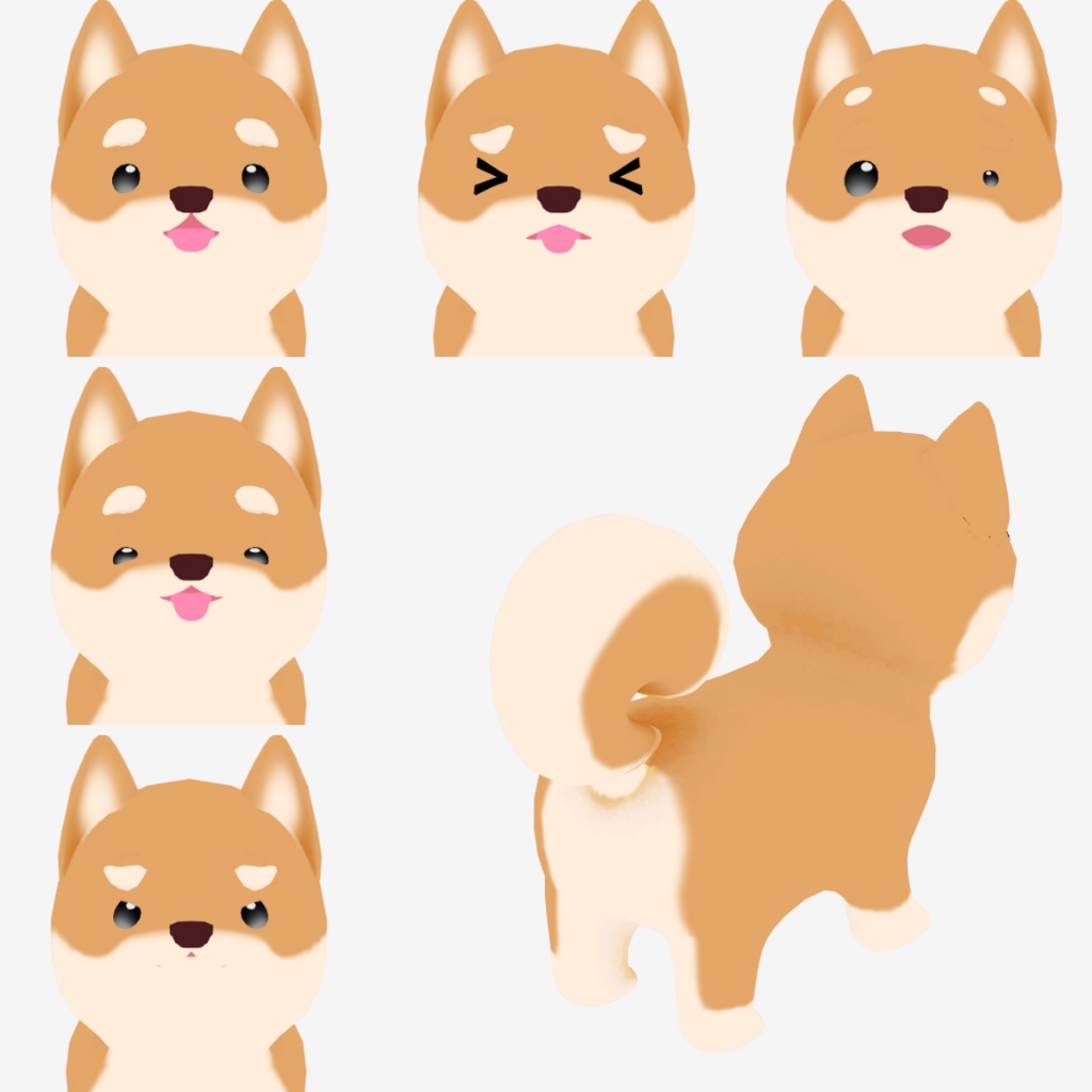 【オリジナル3Dモデル】しば犬