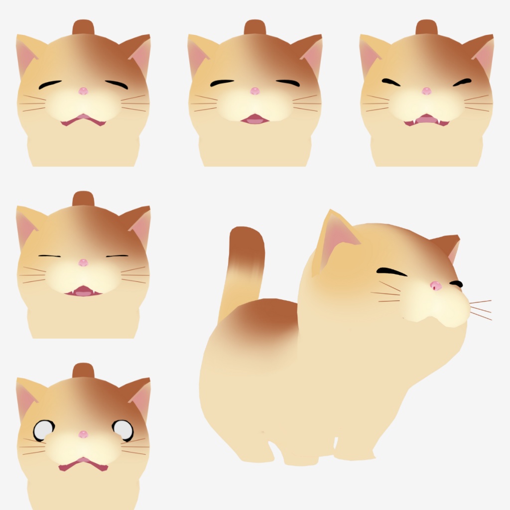【オリジナル3Dモデル】猫