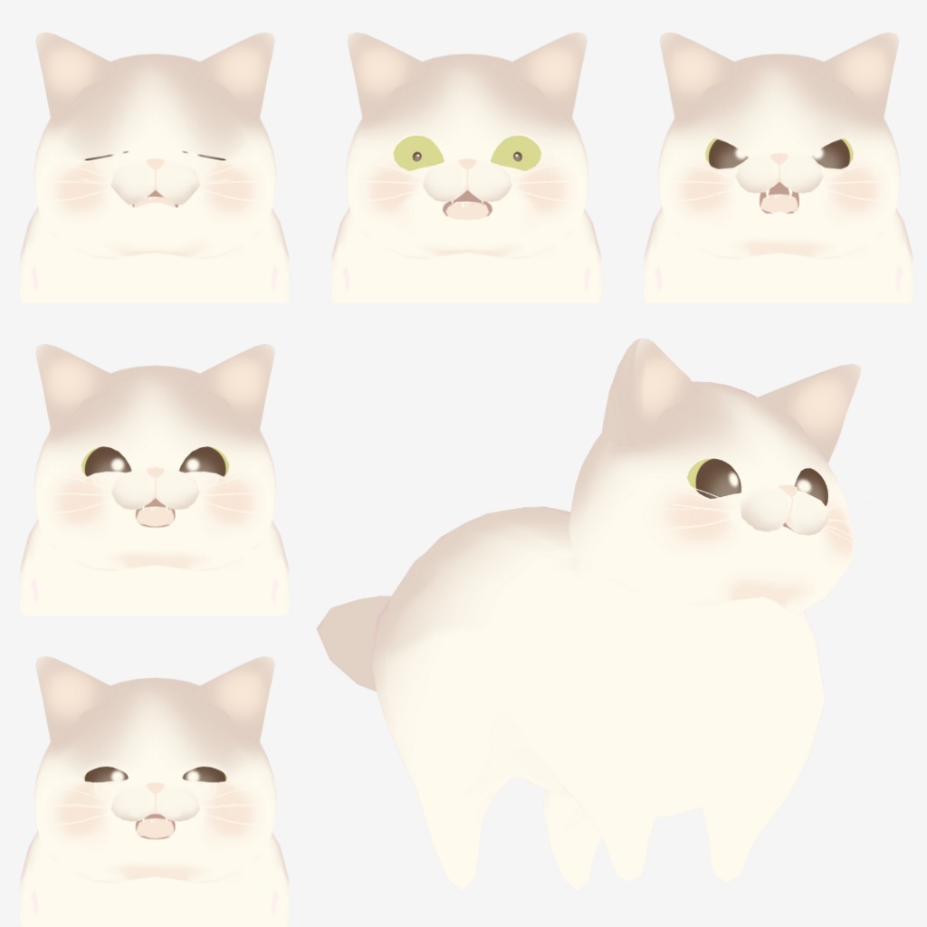 【オリジナル3Dモデル】ねこ