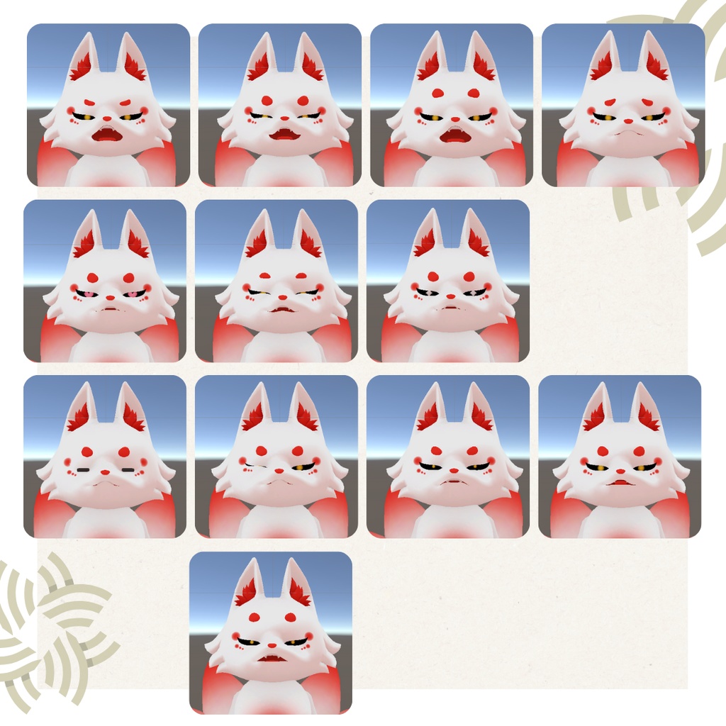 【VRChat想定】九尾の狐【Cluster対応】