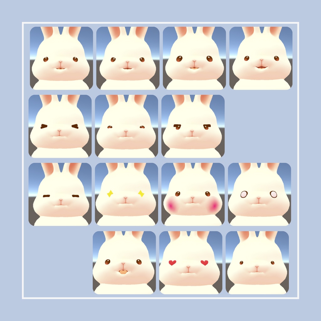 【VRChat想定】メイドうさぎ【Cluster対応】