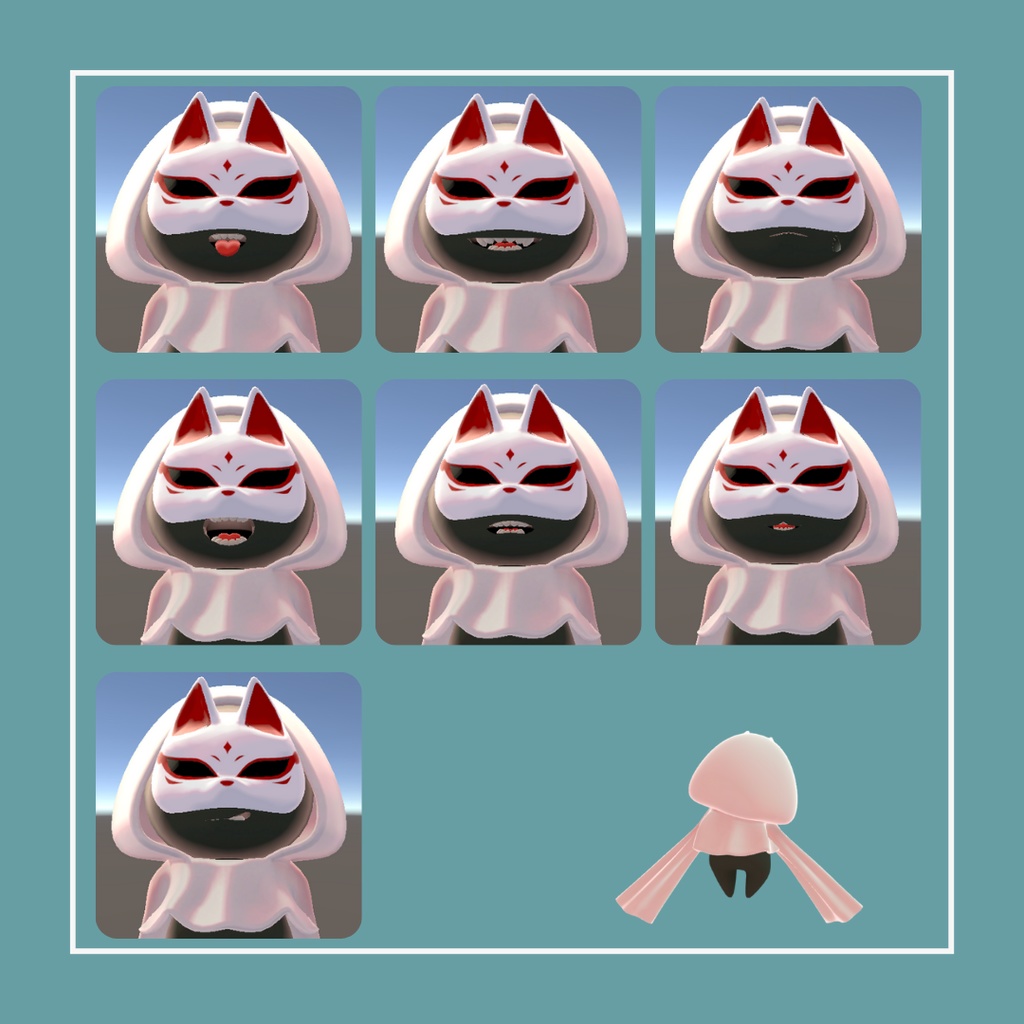 【VRChat想定】ケープマスク【Cluster対応】