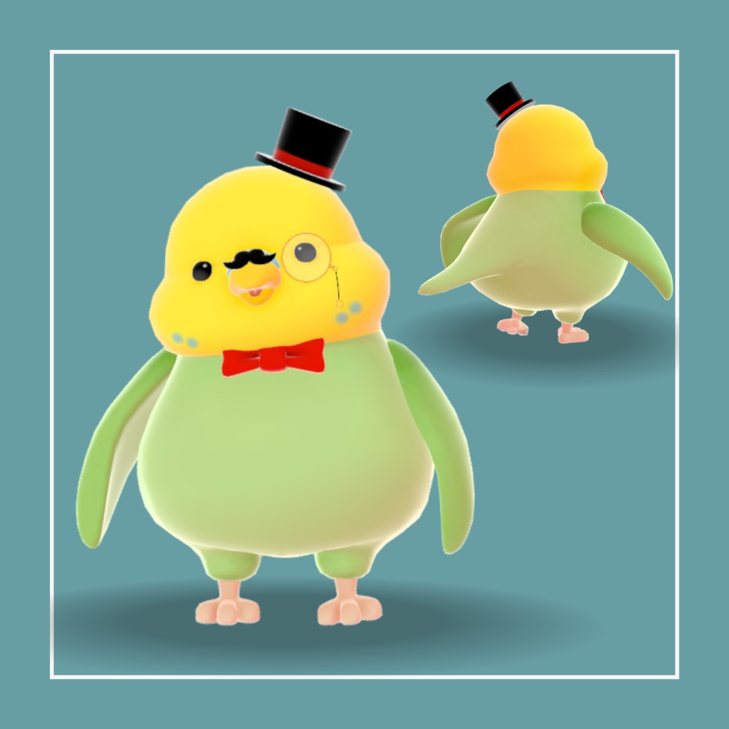 【VRChat想定】小洒落セキセイ【Cluster対応】