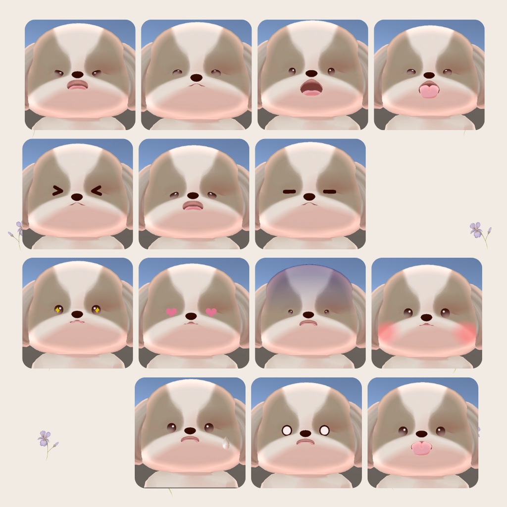 【VRChat想定】プレッピーシーズー【Cluster対応】