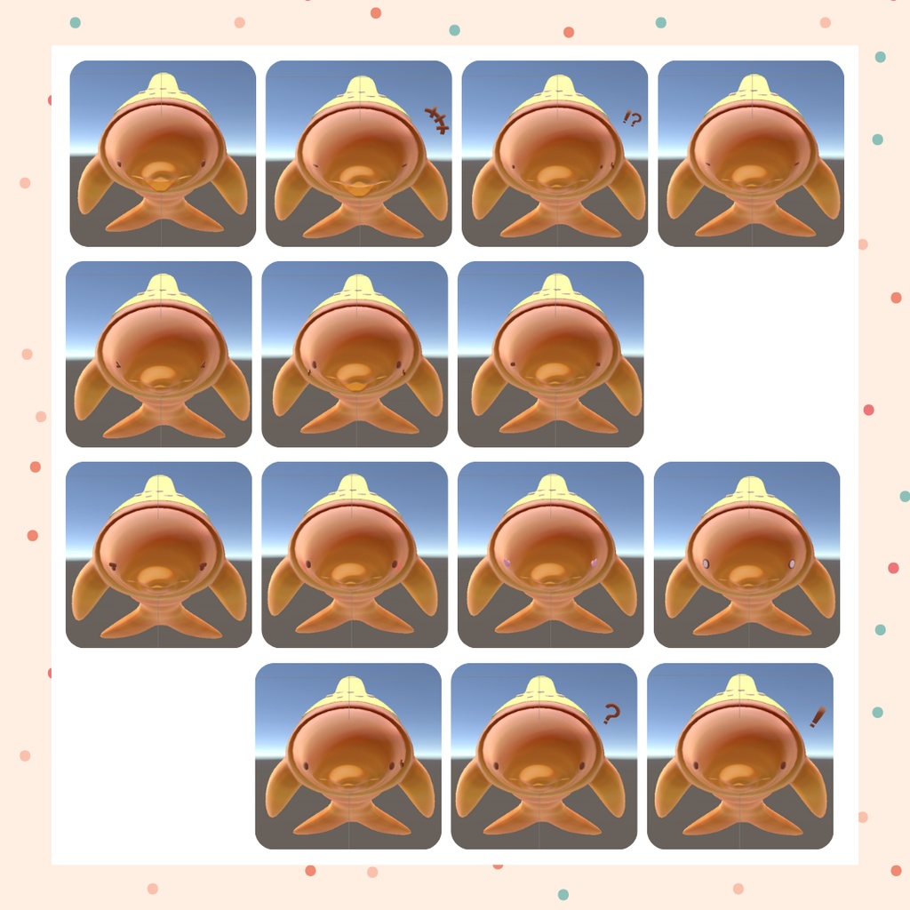 オリジナル3Dモデル「クロワッサンイルカ」