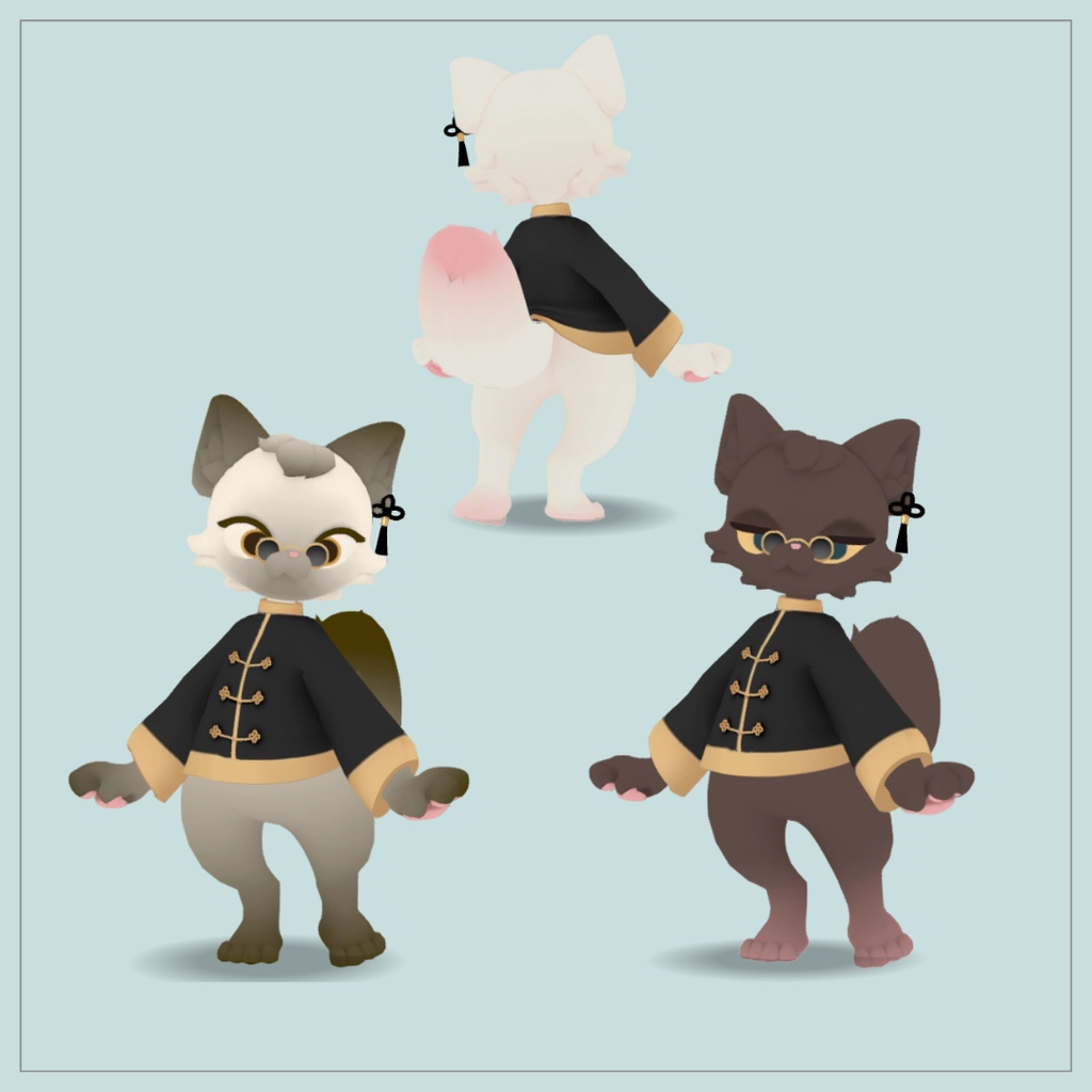 オリジナル3Dモデル「中華猫」