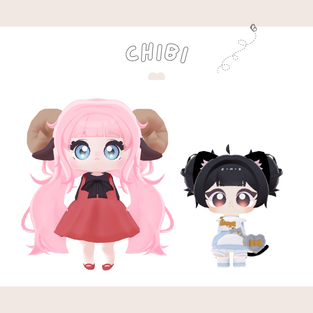 オリジナル3Dモデル「Chibi」2種