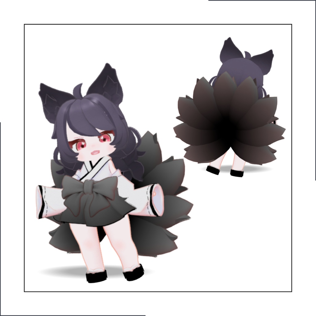 【 24時間限定( ~12/09 14:00 ) 100円セール 】オリジナル3Dモデル「九尾狐」