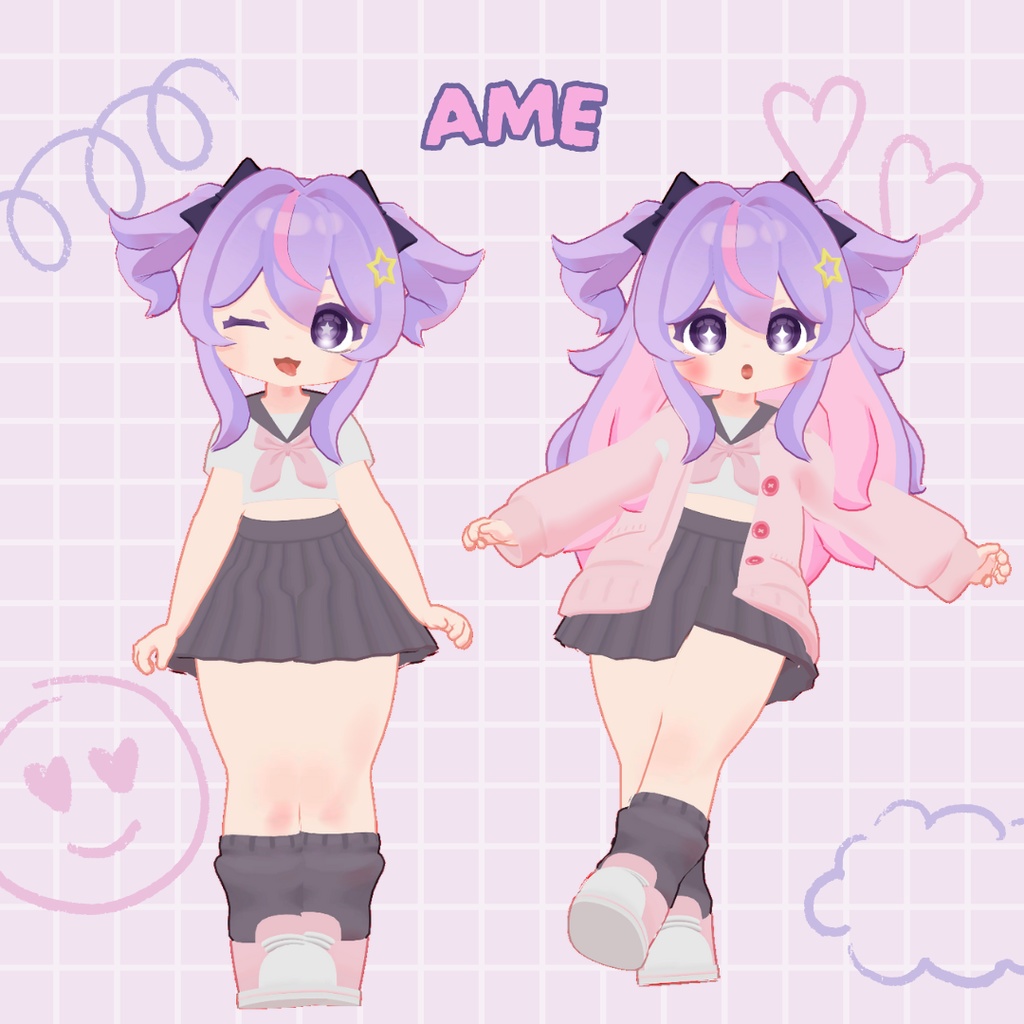 【24時間限定価格 100円 (~12/28 18時) 】オリジナル3Dモデル「AME」