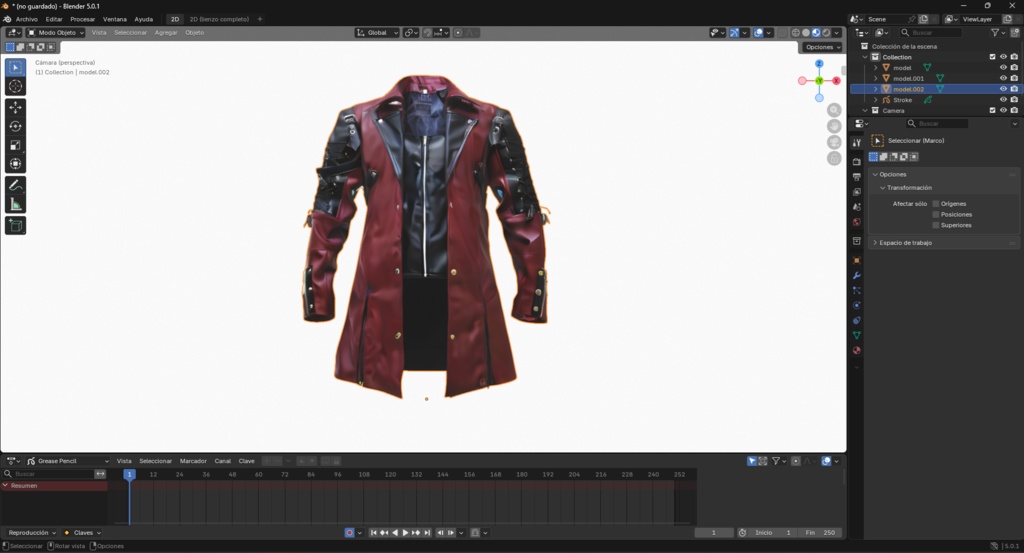 Crimson Requiem Jacket โ FBX For Avart of Unity/Blender/VRChat