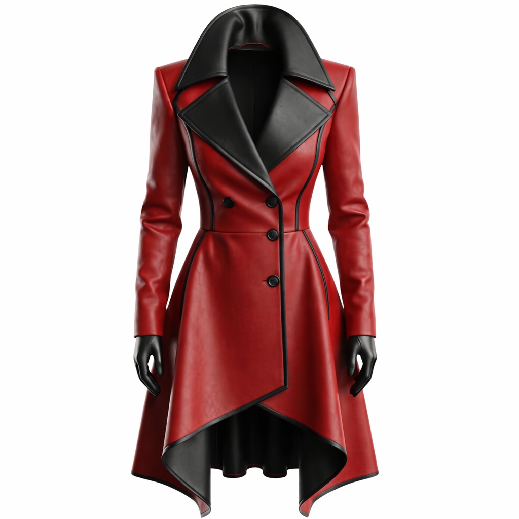 Red and black coat – FBX For Avart of Unity/Blender/VRChat
