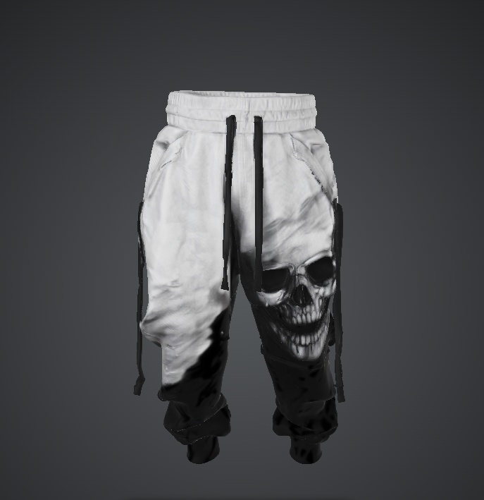 Skull print shorts – FBX For Avart of Unity/Blender/VRChat