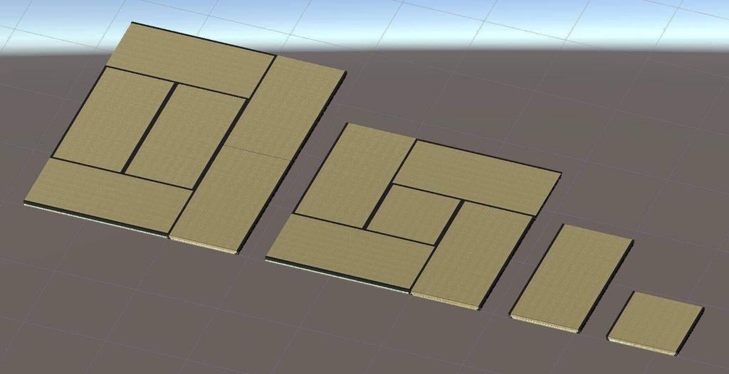 畳屋監修の本格的な江戸間_畳３Dモデルデータ