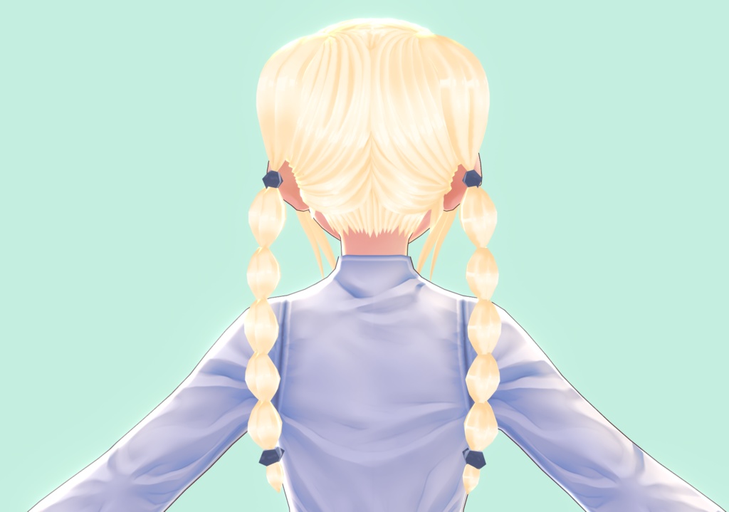 VROID rigged braided hair preset!
