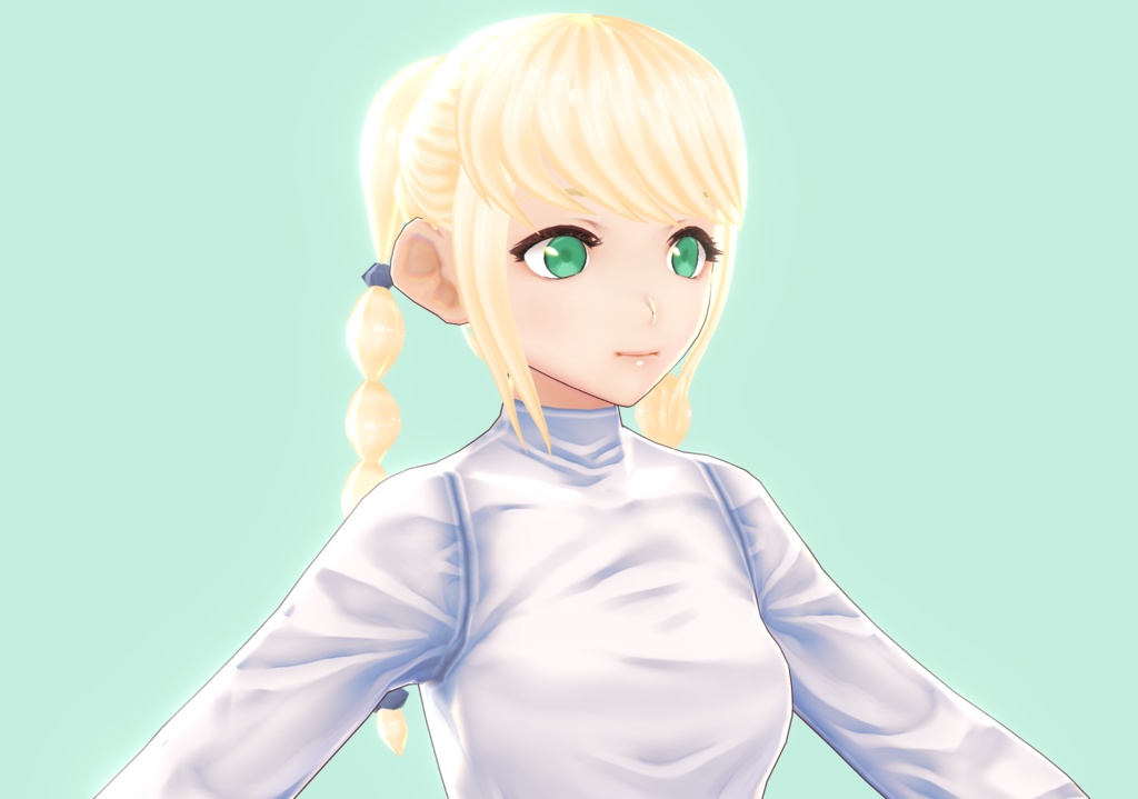 VROID rigged braided hair preset!