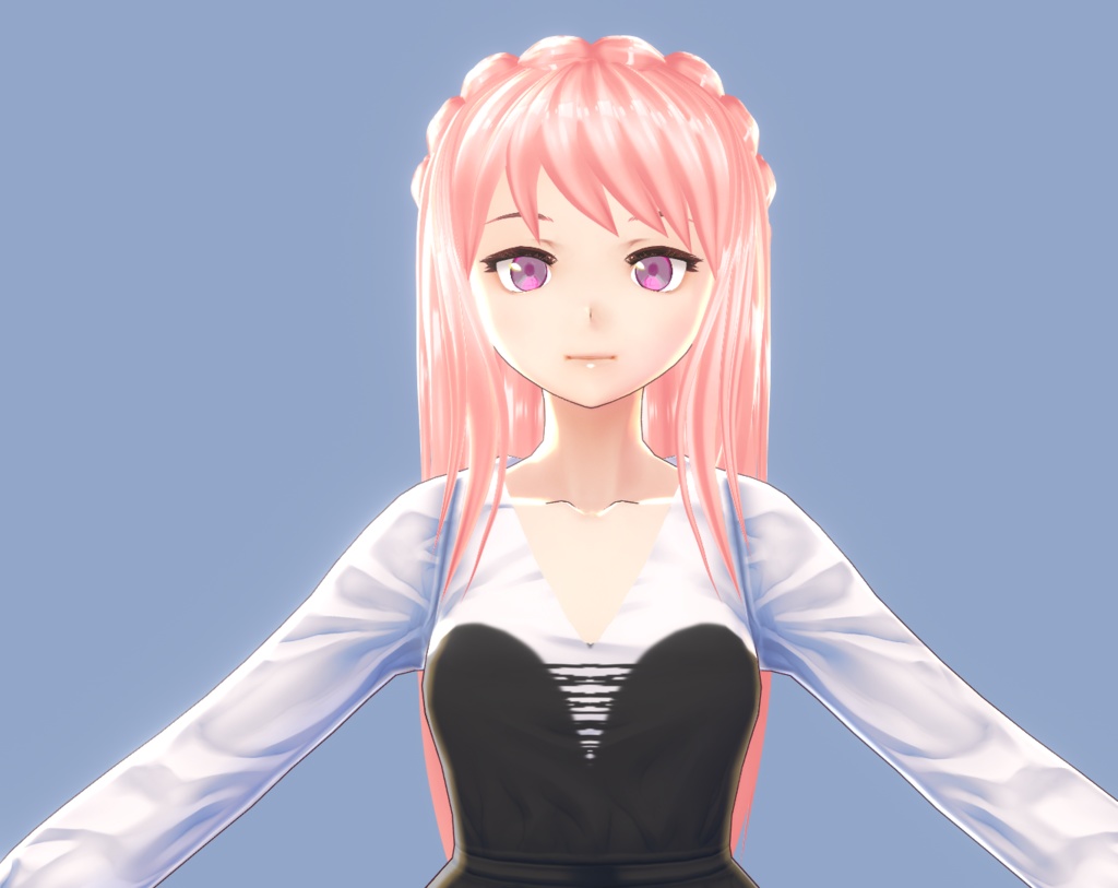 VROID long braided hair preset!