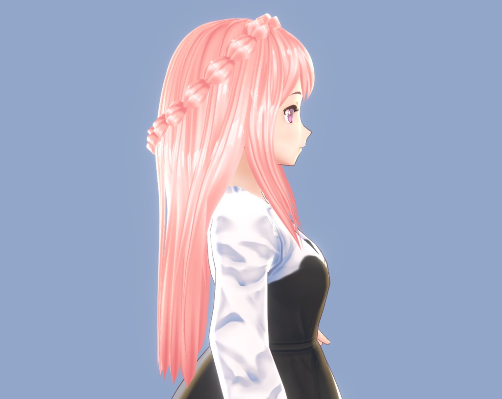 VROID long braided hair preset!