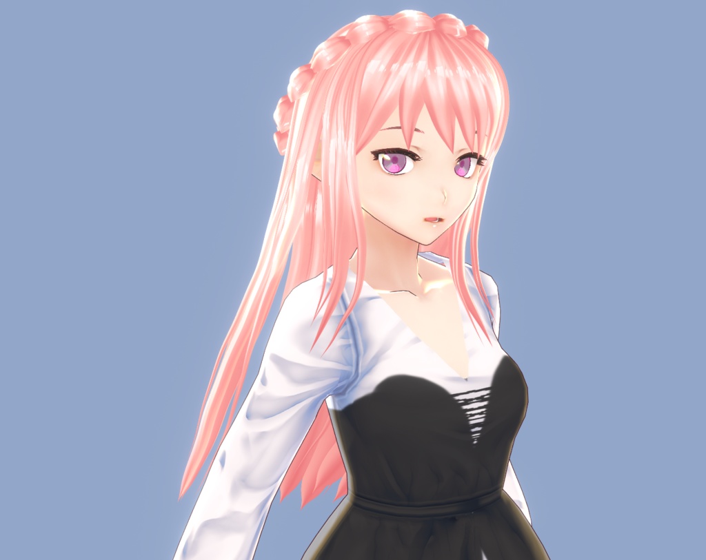 VROID long braided hair preset!