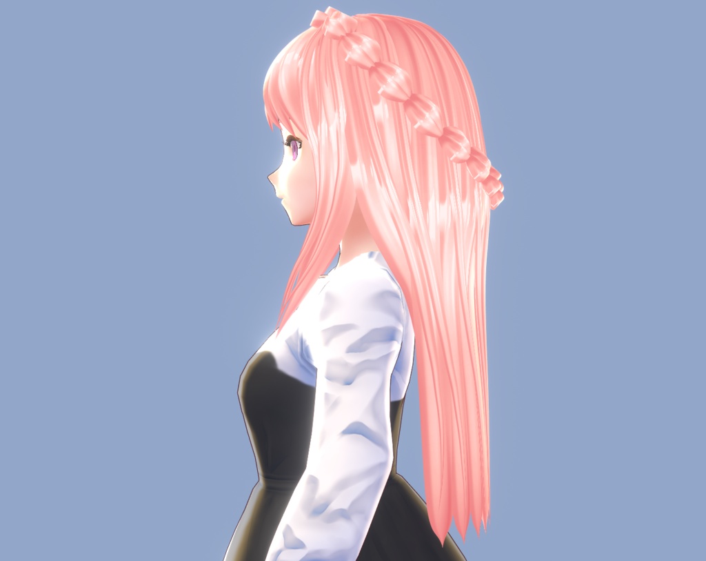 VROID long braided hair preset!