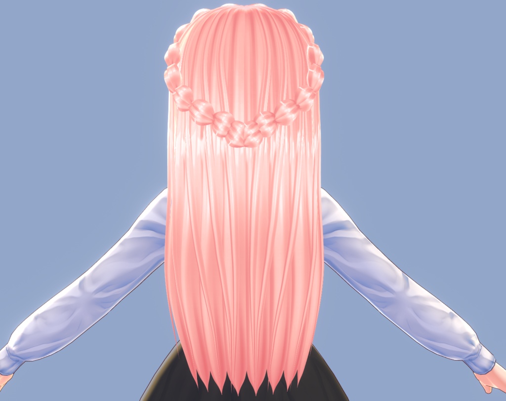 VROID long braided hair preset!