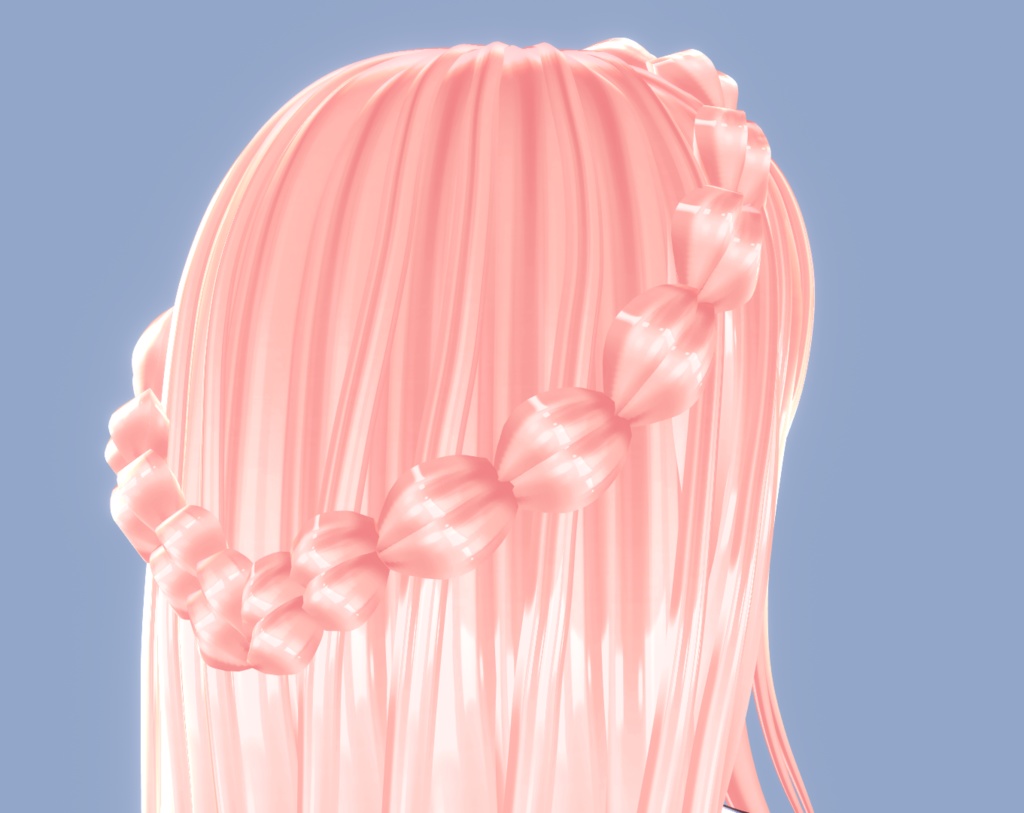 VROID long braided hair preset!