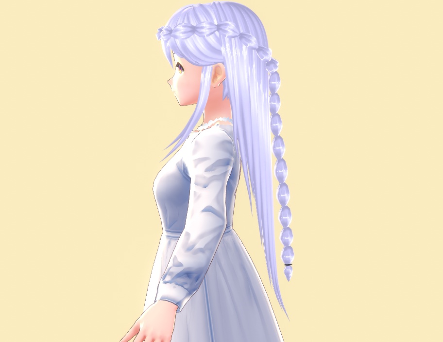 VROID long braided princess hair preset!