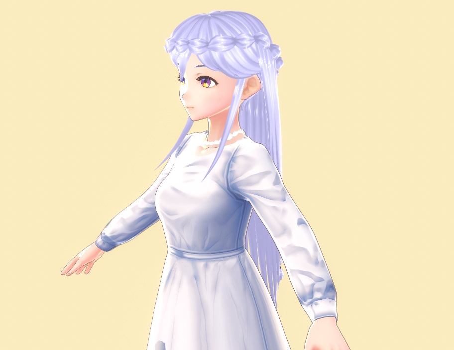 VROID long braided princess hair preset!
