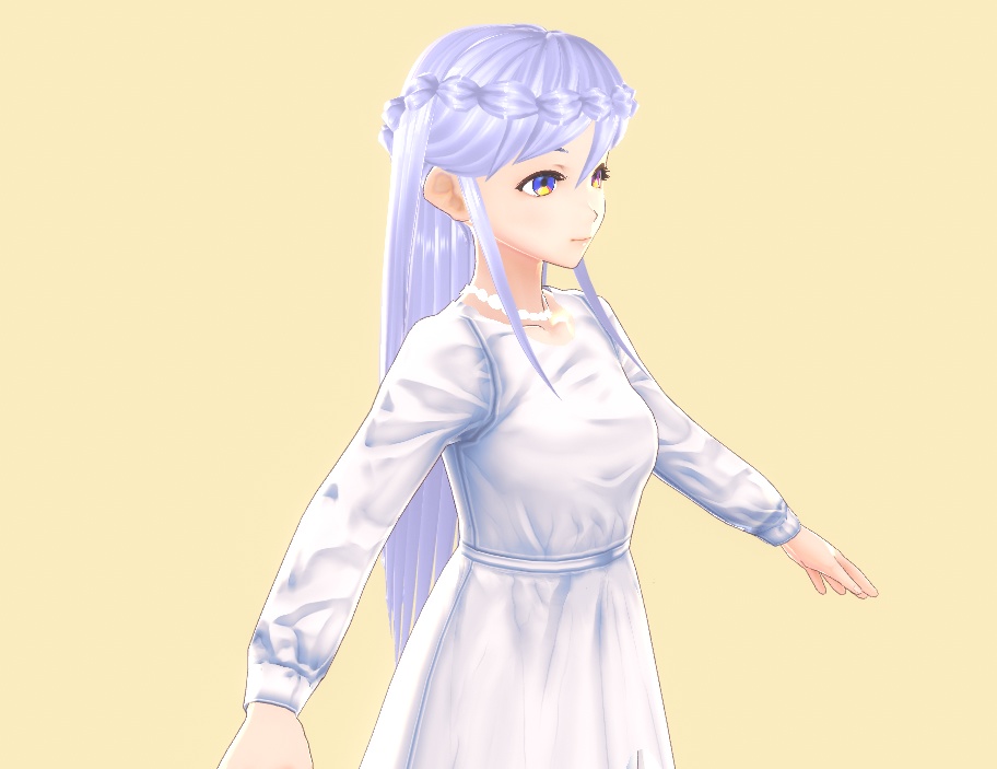 VROID long braided princess hair preset!