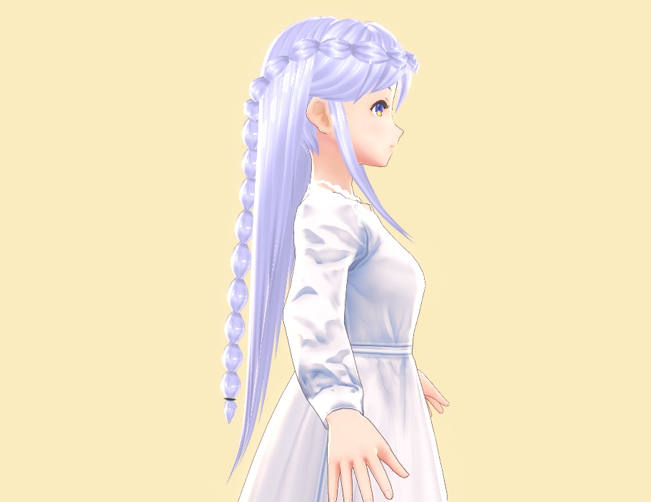 VROID long braided princess hair preset!