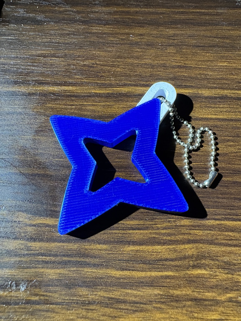 【非公式】天音かなた手裏剣キーホルダー[メタリックブルー]