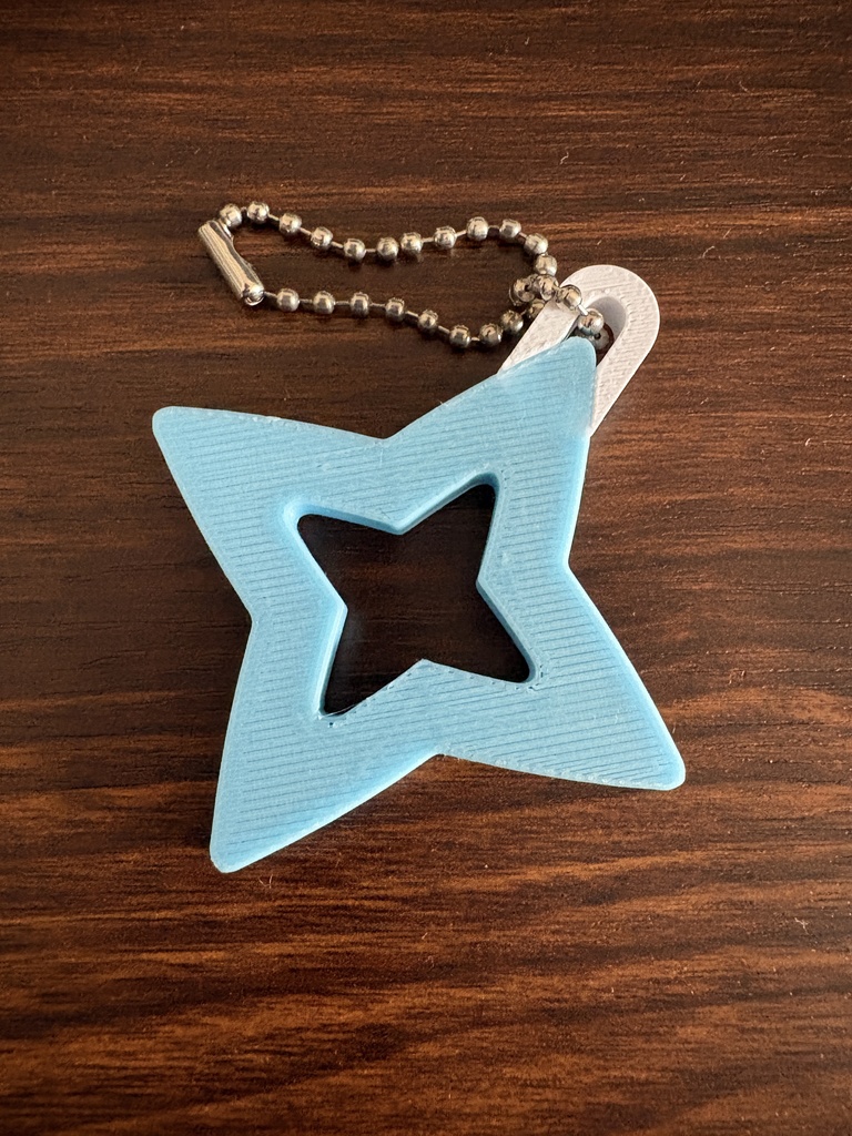 【非公式】天音かなた手裏剣キーホルダー[グロウブルー]