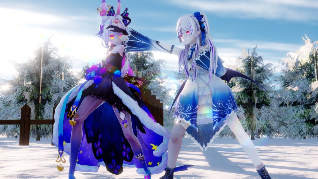 東雪蓮VS蘭音 【MMD 格闘モーション配布 7】