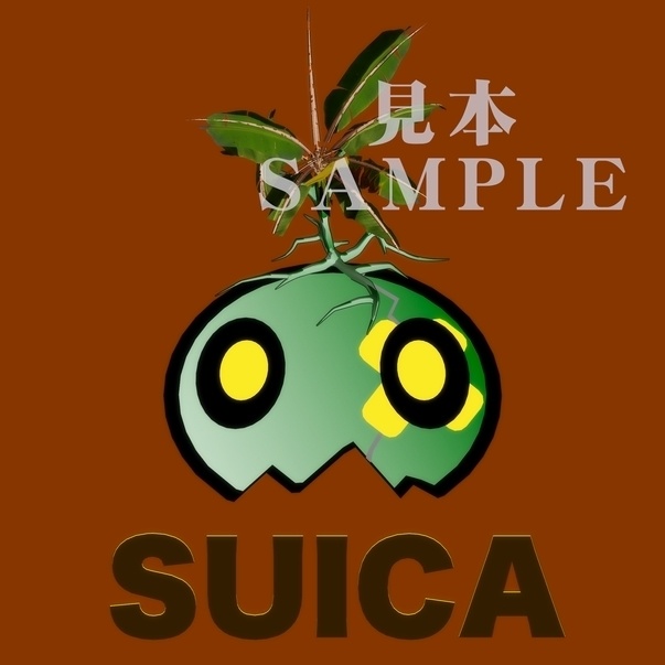 スイカロゴステッカー(赤)