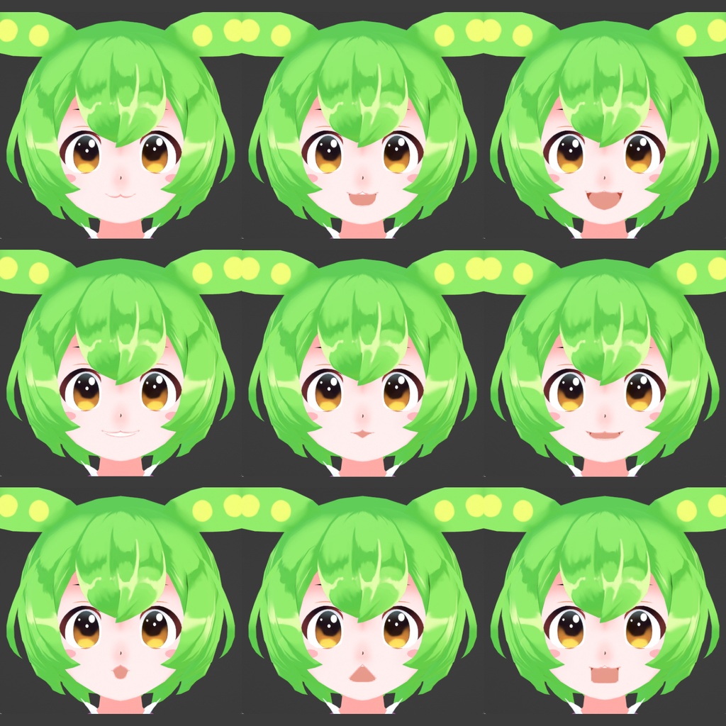 ずんだもん(人型)公式MMDモデル、VRM、VRChatアバター