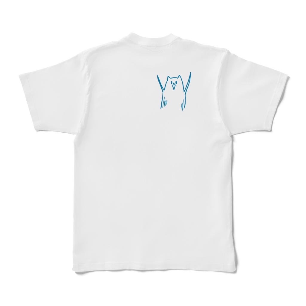 東北イタコの白いTシャツ(両面プリント)S,M,L,XL