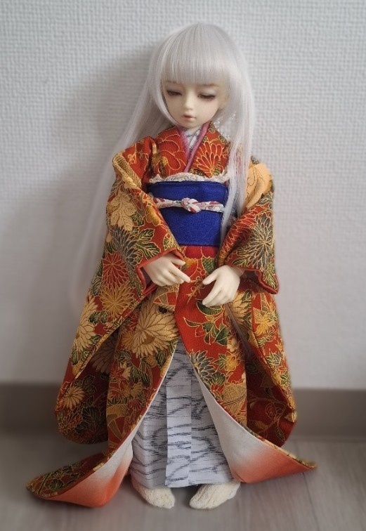 【初売りお得セット】SDM・MSD/MDDサイズ　柿色振袖