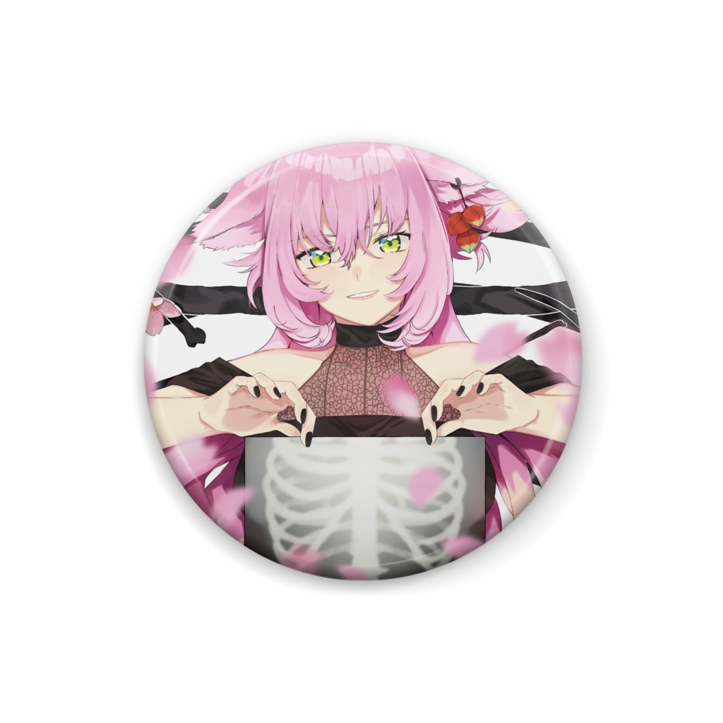 HISAKU GOODS -春- 缶バッジ 乙女02