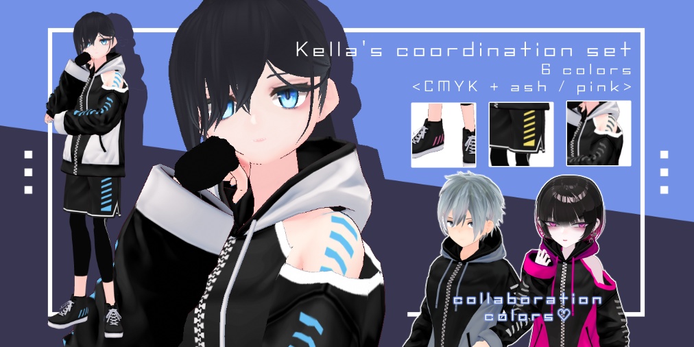 VRoid向けテクスチャ「Kellaちゃんコーデセット」