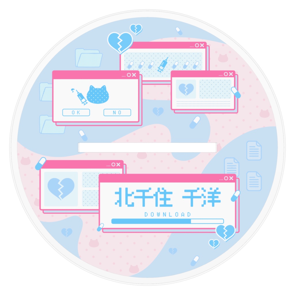 北千住千洋💙水色メイドアクリルフィギュア(VRoid版)