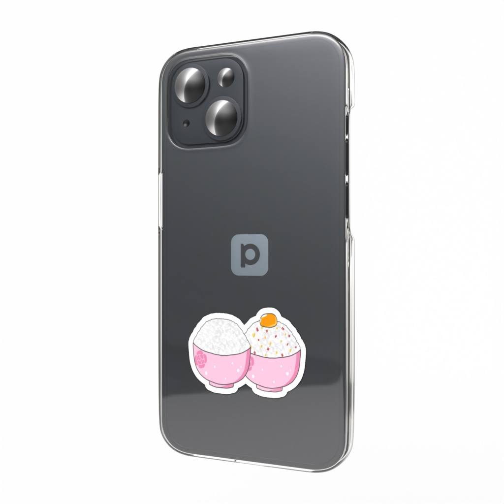 ご飯スマホステッカー