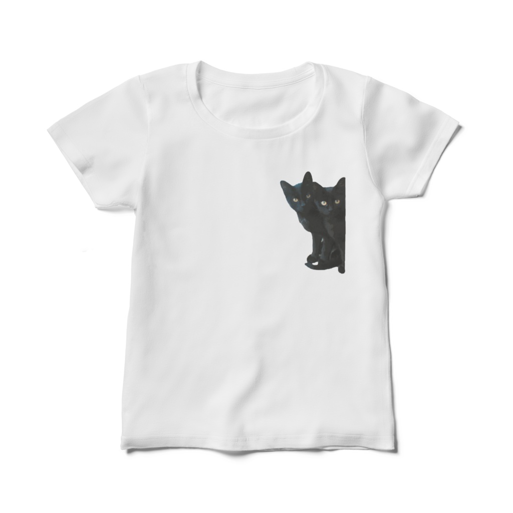 黒猫は見た・レディースTシャツ