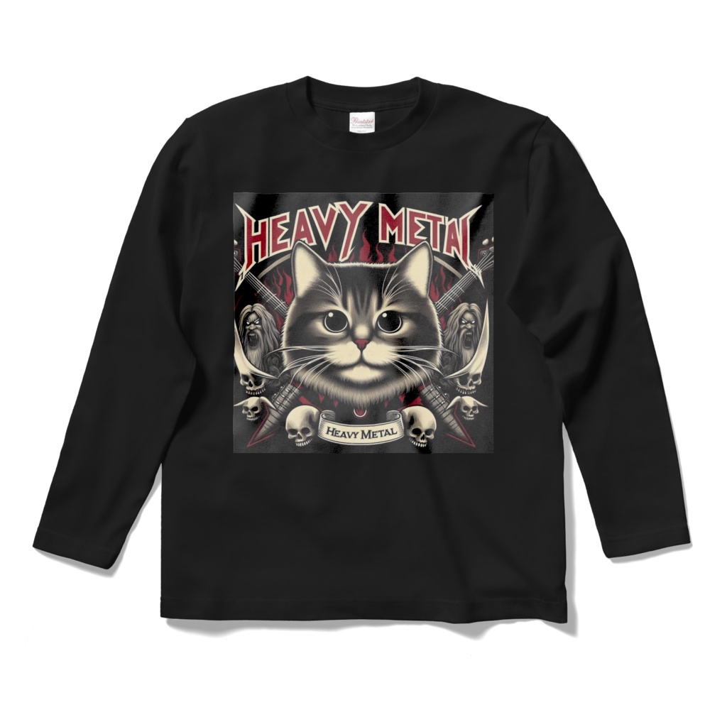 ヘヴィメタルキャット・ロングスリーブTシャツ