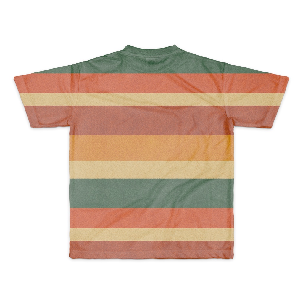 昭和レトロなボーダー柄Tシャツ