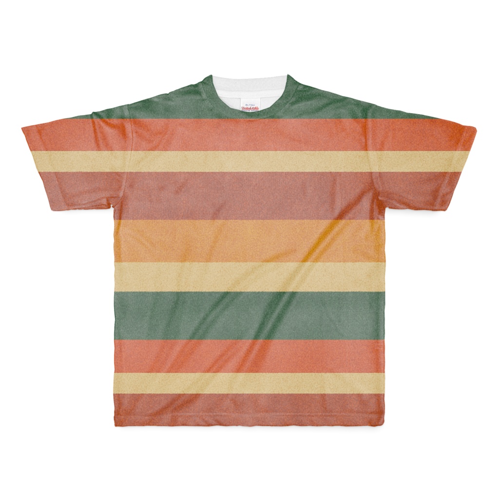 昭和レトロなボーダー柄Tシャツ