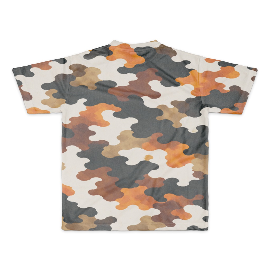 三毛猫柄迷彩Tシャツ