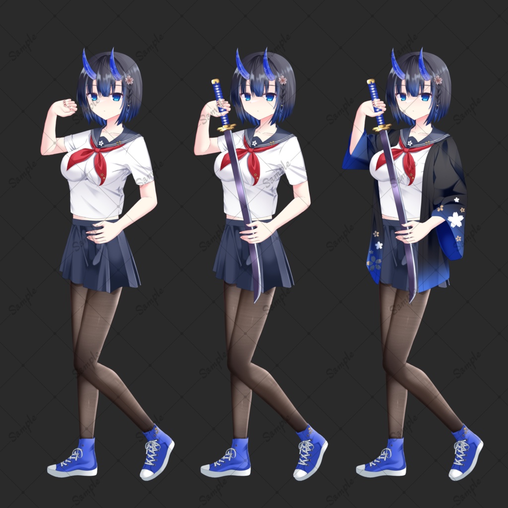 【無料版/有料版】青鬼の少女・立ち絵素材