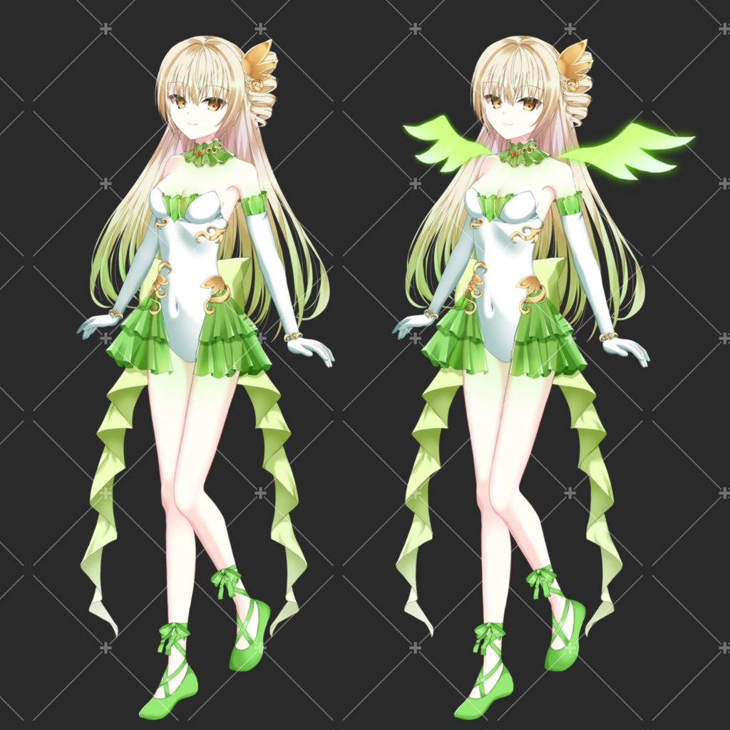 風の精霊・立ち絵素材_表情7種